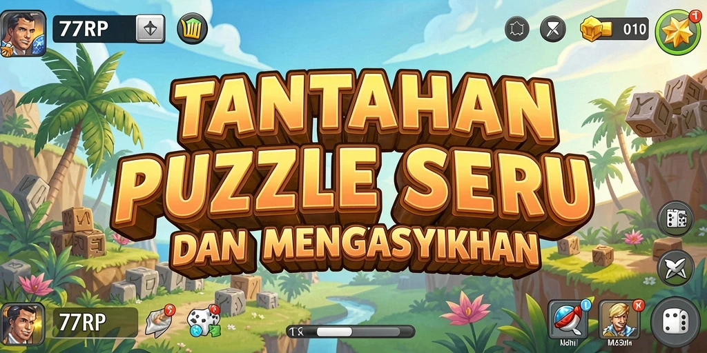 Tampilan gameplay puzzle yang menarik dalam 77RP.