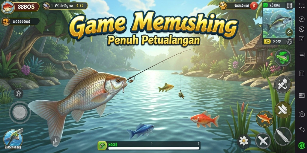 Tangkapan besar di game <strong>88BOS</strong>, menunjukkan pengalaman memancing yang seru.