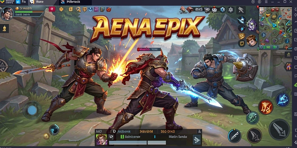 Gambar gameplay AAA62 yang menunjukkan pertempuran tim strategis.