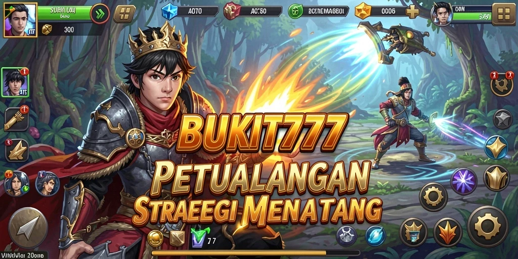 Tangkapan layar BUKIT777 menampilkan pertempuran strategis yang seru.