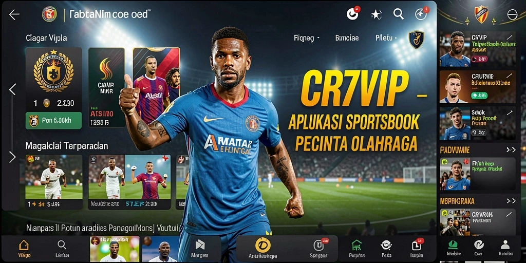 Screenshot utama CR7VIP menampilkan nuansa taruhan olahraga yang seru.