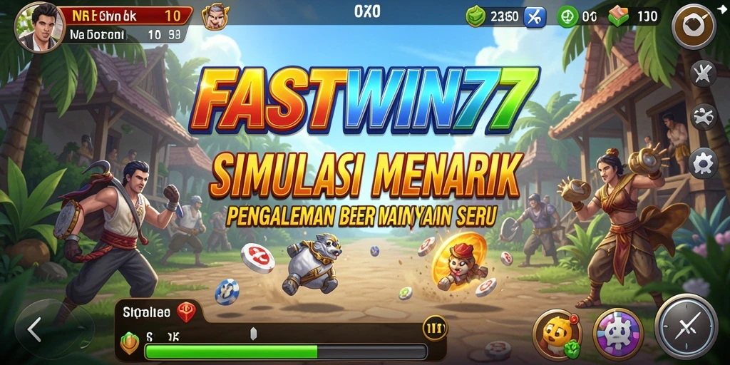 Screenshot FASTWIN77 menampilkan gameplay simulasi yang mendebarkan dan interaktif.