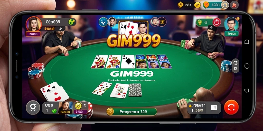 Tampilan gameplay poker yang mendebarkan di GIM999.