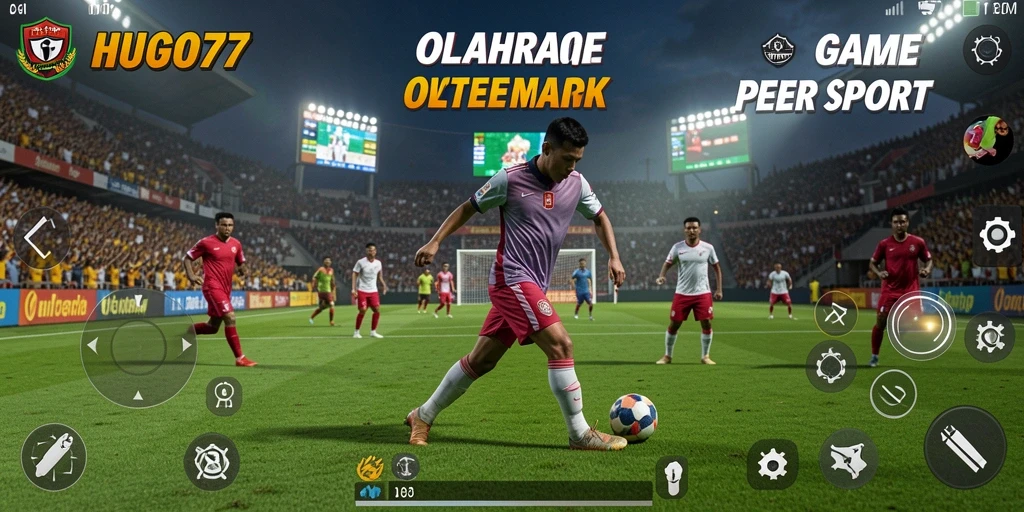 Screenshot gameplay HUGO77 menampilkan aksi olahraga yang menegangkan.