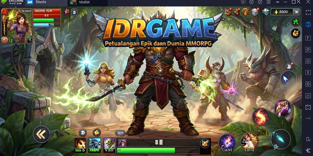 Tampilan luar biasa dari gameplay <strong>IDRGAME</strong> dalam dunia MMORPG.