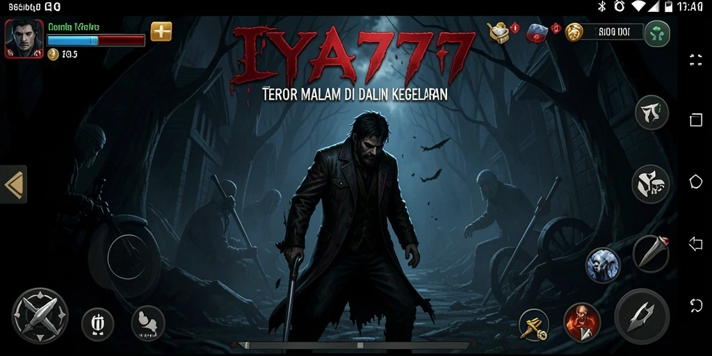 Screenshot IYA777 menampilkan suasana mencekam dengan efek visual yang menakutkan.