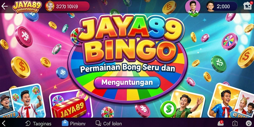 Tangkapan layar utama JAYA89 yang menunjukkan gameplay Bingo yang seru.