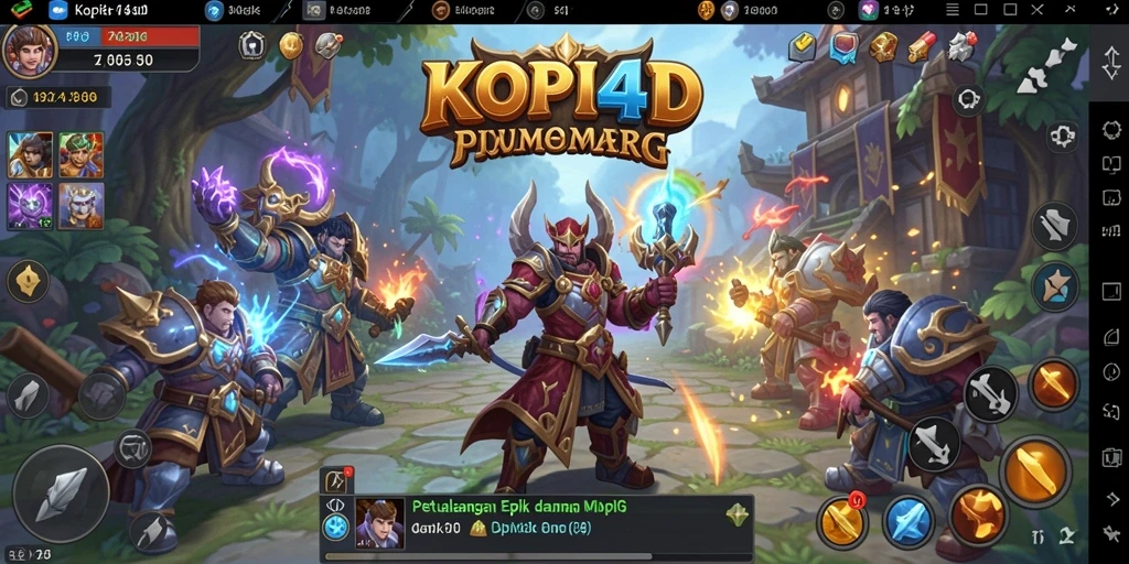 Screenshot gameplay <strong>KOPI4D</strong> yang menampilkan pertarungan epik di dunia MMORPG.