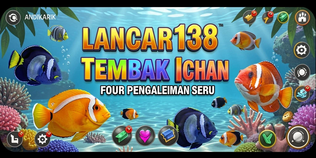 Tampilan screenshot dari gameplay seru LANCAR138 saat menembak ikan.