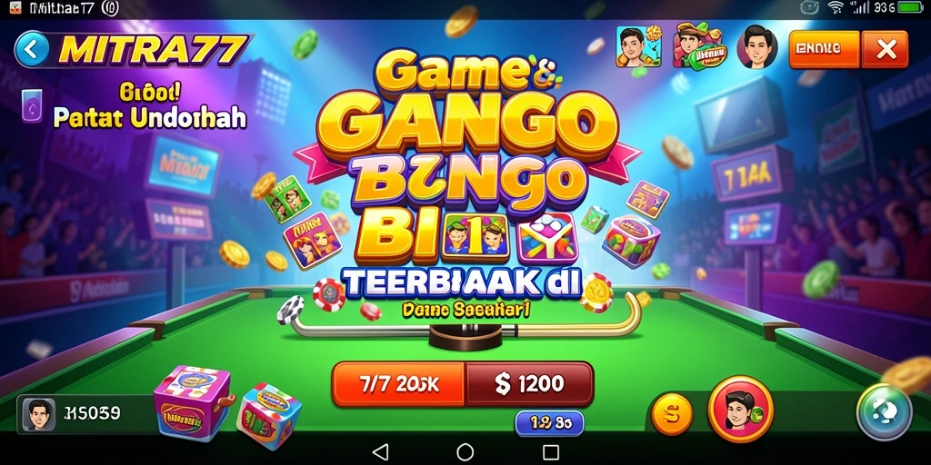 Tampilan seru dari gameplay Bingo di MITRA77.