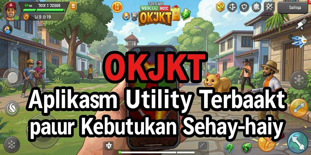 Screenshot OKJKT menunjukkan fitur-fitur utama aplikasi Utility yang bermanfaat.