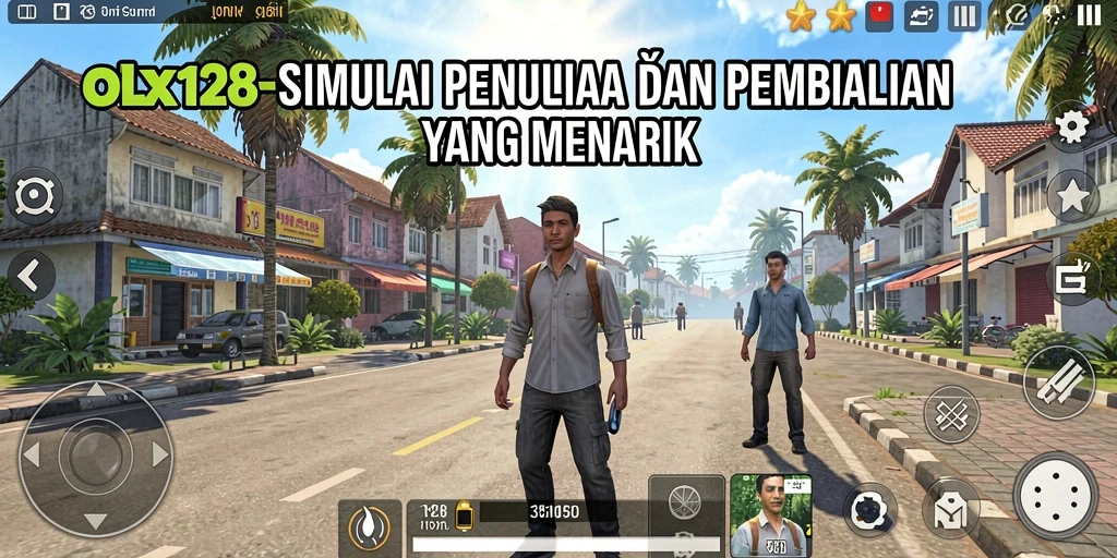 Tangkapan layar gameplay OLX128 menampilkan interaksi simulasi yang seru.