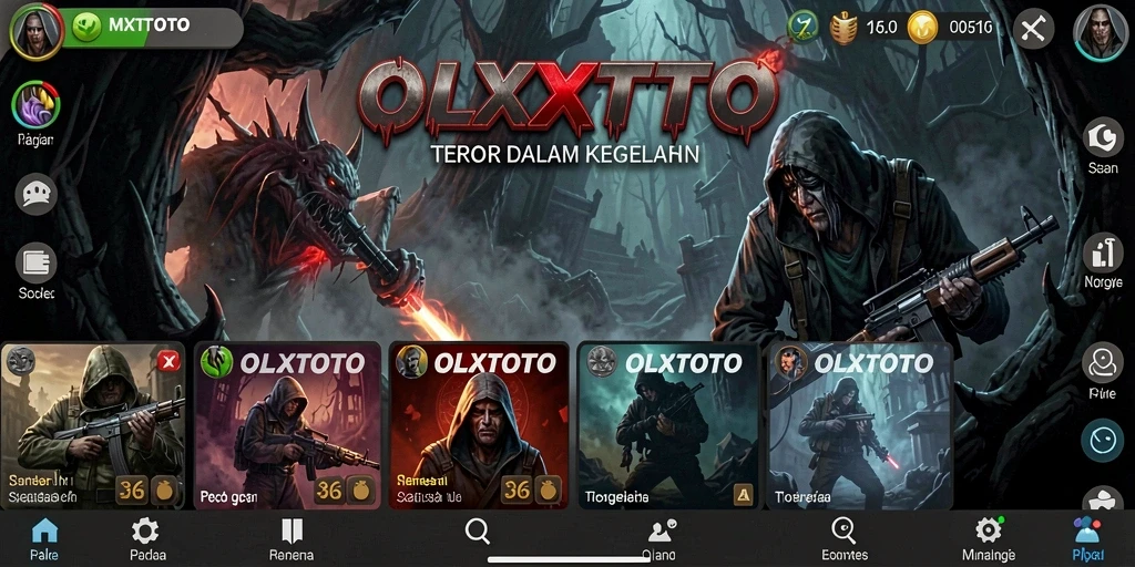Tangkapan layar OLXTOTO menampilkan suasana horor yang mencekam dan gameplay yang mendebarkan.