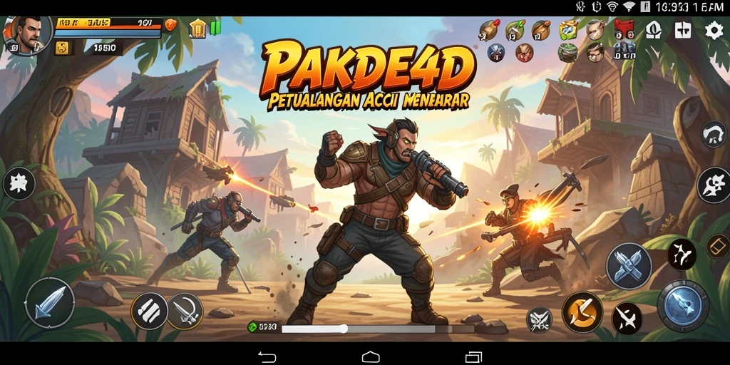 Tampilan gameplay PAKDE4D yang mendebarkan dan penuh action.