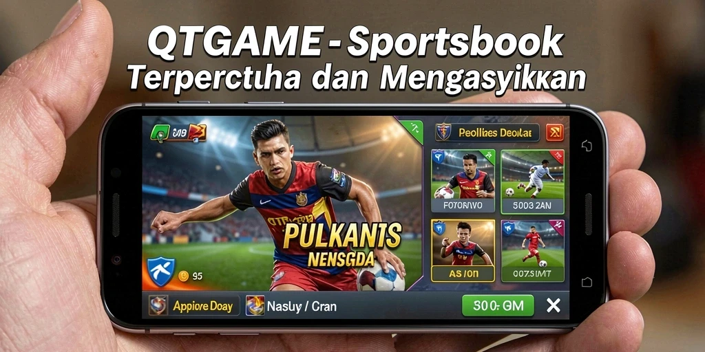 Tampilan permainan QTGAME dengan antarmuka yang menarik.