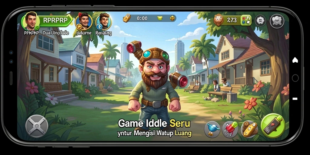 Screenshot RPRPRP menampilkan gameplay Idle yang menarik dan dinamis.