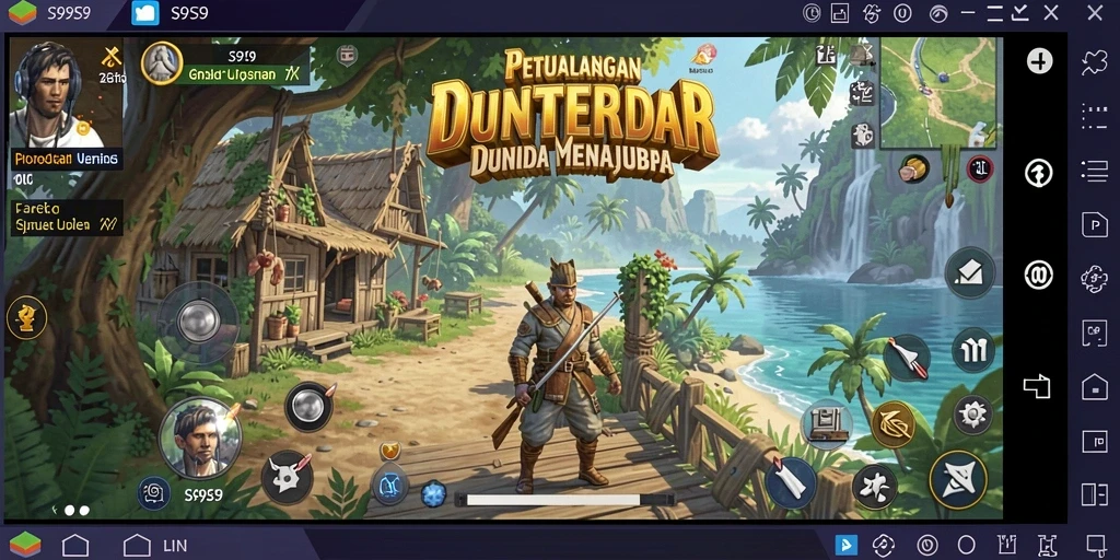Screenshot menunjukkan aksi petualangan mendebarkan dalam S9S9.