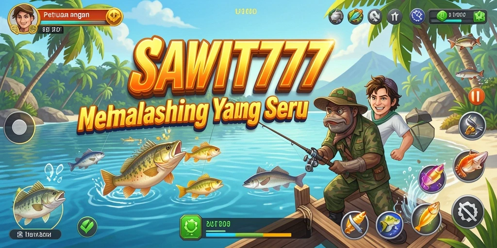 Tampilan menarik dari gameplay memancing di SAWIT777.