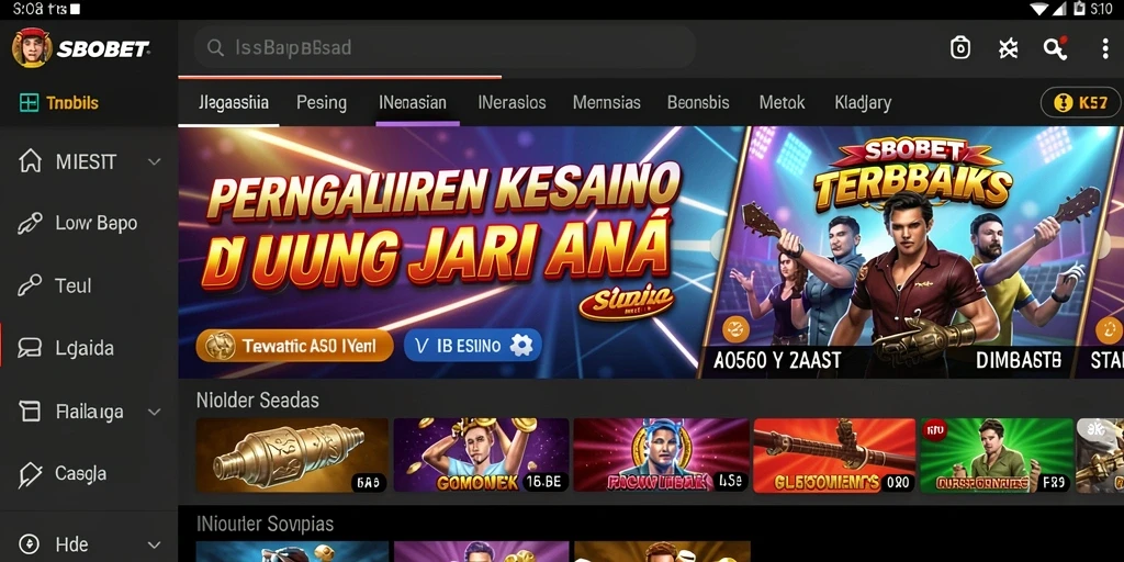 Screenshot SBOBET menunjukkan gameplay yang seru dan interaktif.