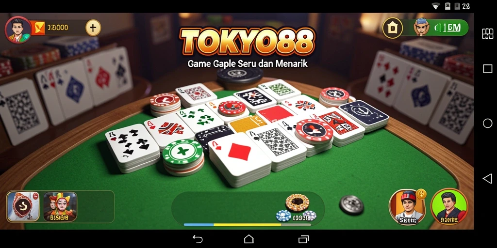 Tampilan gameplay Gaple yang seru dan interaktif dalam TOKYO88.