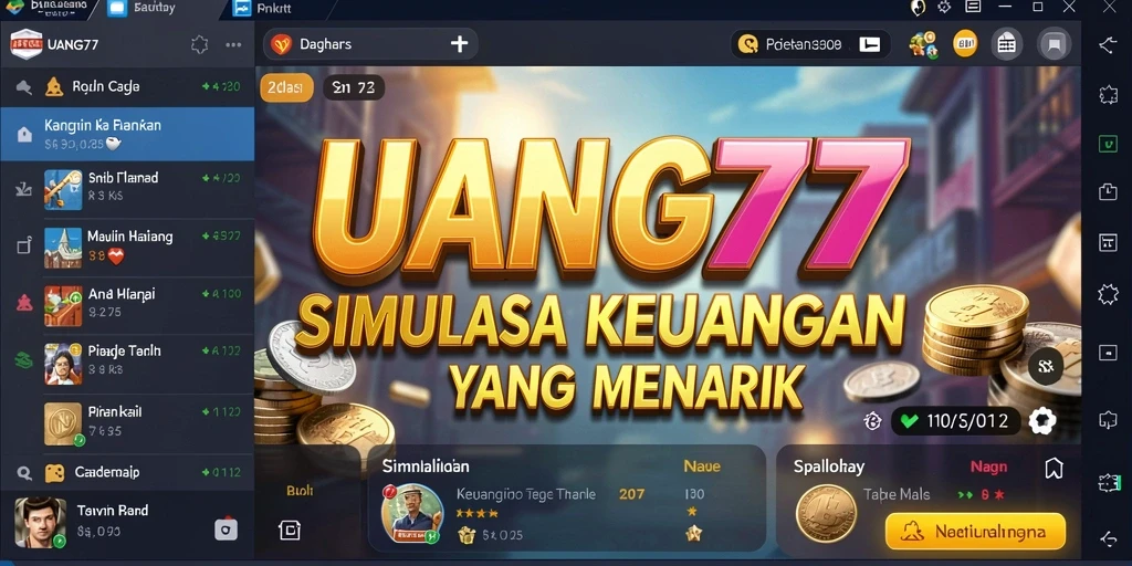 Tampilan gameplay UANG77 yang mendidik dan interaktif.