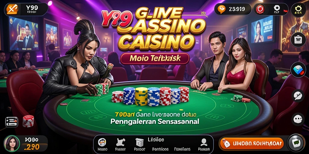 Visual menarik dari gameplay Live Casino Y89 yang mendebarkan.